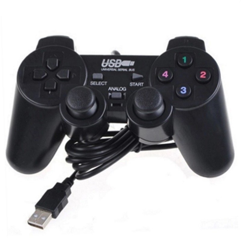 Tay cầm chơi game PS2/3/4 có dây CHẾ ĐỘ DUNG kết nối USB cho PC / Laptop - Hàng nhập khẩu
