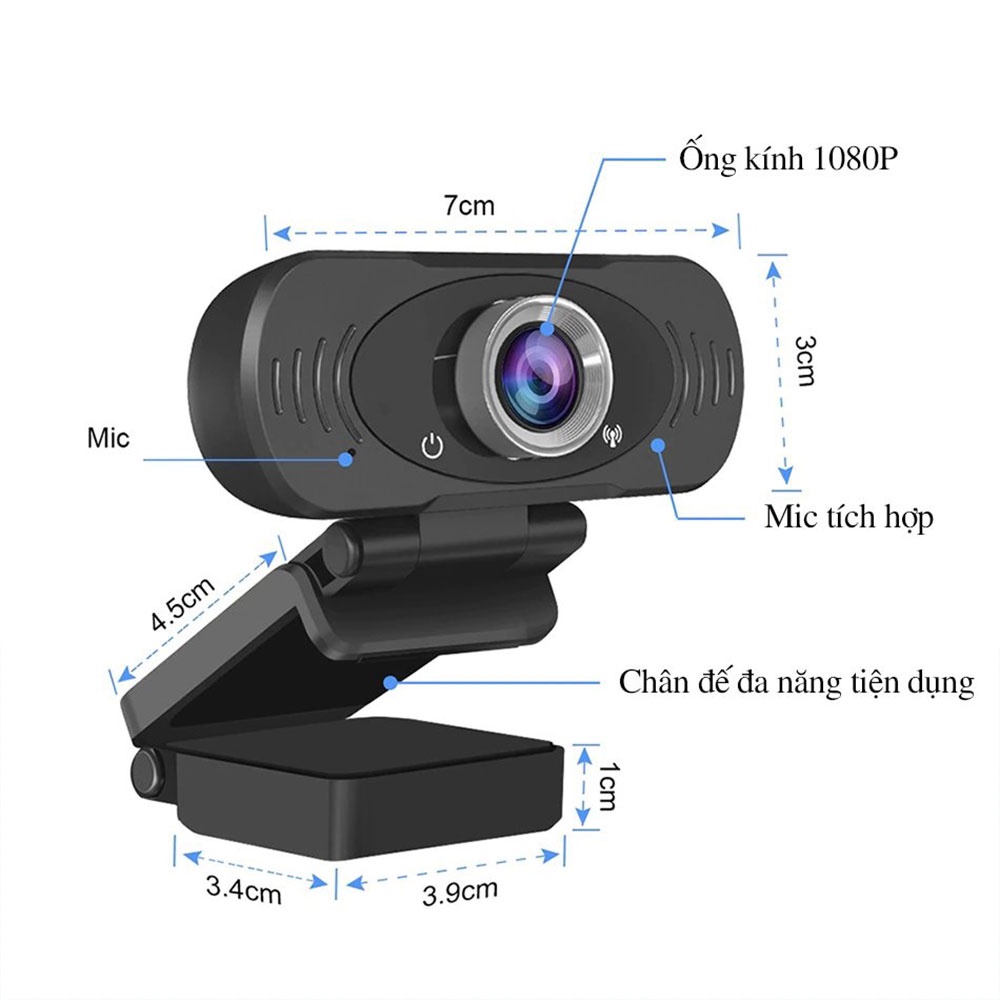 Webcam Máy Tính, Webcam Full HD 1080P Có Mic Học Online Qua ZOOM