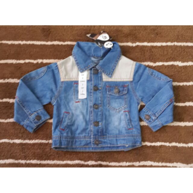 Áo khoác jeans phối lưng kaki