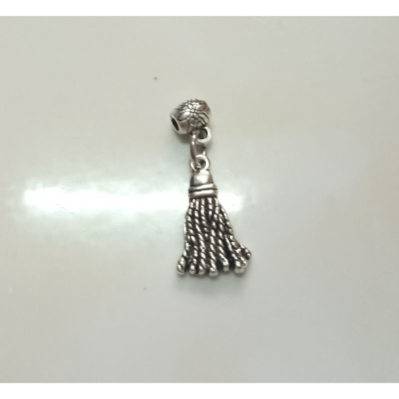 Charm ống lùa treo phụ kiện tua rua lá cây xinh xinh mic vòng làm handmade