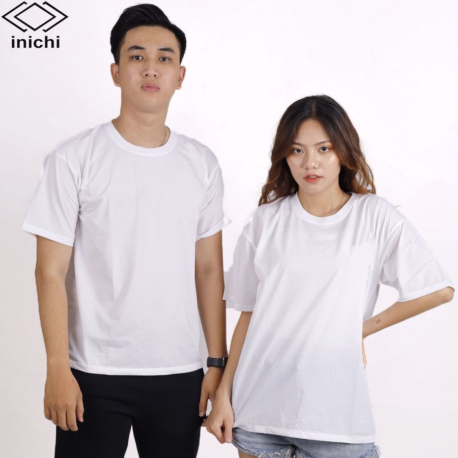 Áo thun tay lỡ Unisex màu trơn INICHI form rộng cá tính IC614