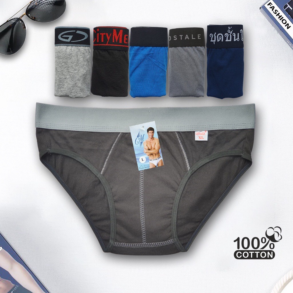 Quần Lót Nam Cao Cấp Cotton 100% Co Giãn Cực Tốt, Quần Sịp Nam Thoáng Khí Kháng Khuẩn Nhiều Lưng Ngẫu Nhiên