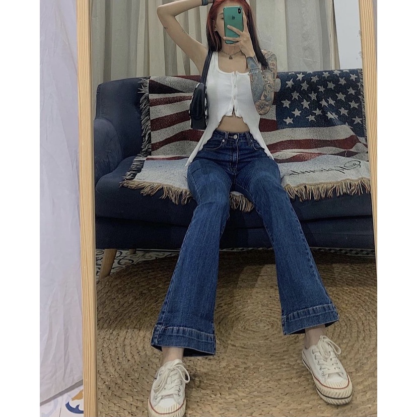 QUẦN JEAN ỐNG LOE CO DÃN (JEAN 08), size SML, Hàng sẵn