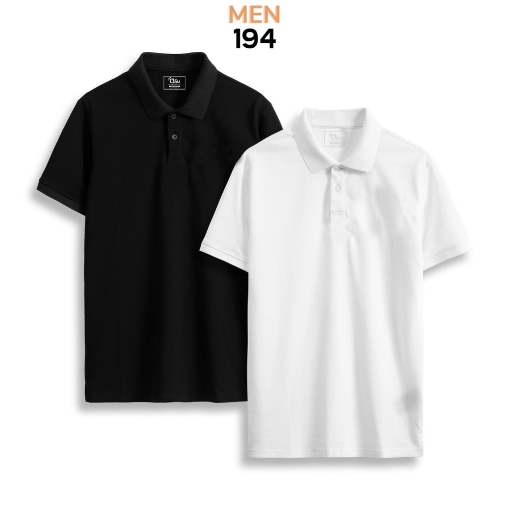 Áo thun Polo Men194 Unisex vải cá sấu co dãn 4 chiều dày dặn form gerular fit - PL Mè