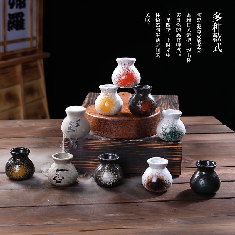 Đồ Dùng Nấu Ăn Phong Cách Nhật Bản Tấm Sashimi Trang Trí Trang Trí Cốc Đá Khô Nồi Nhỏ Cốc Đá Khô Đạo Cụ Sashimi Trang Trí Đồ Trang Trí Nhỏ