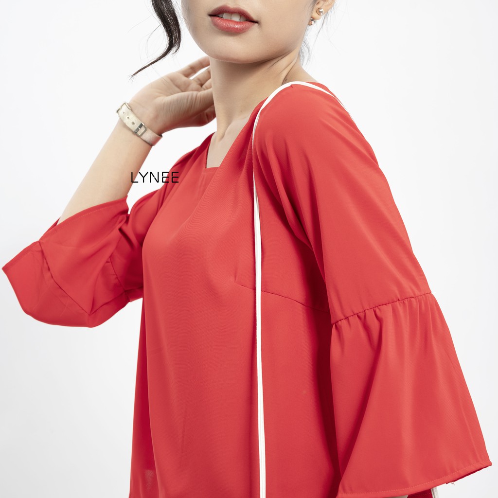 Áo ctoptop cổ tròn tay lỡ thời trang LYNEE
