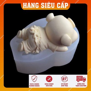 Khuôn silicon 4D heo nằm