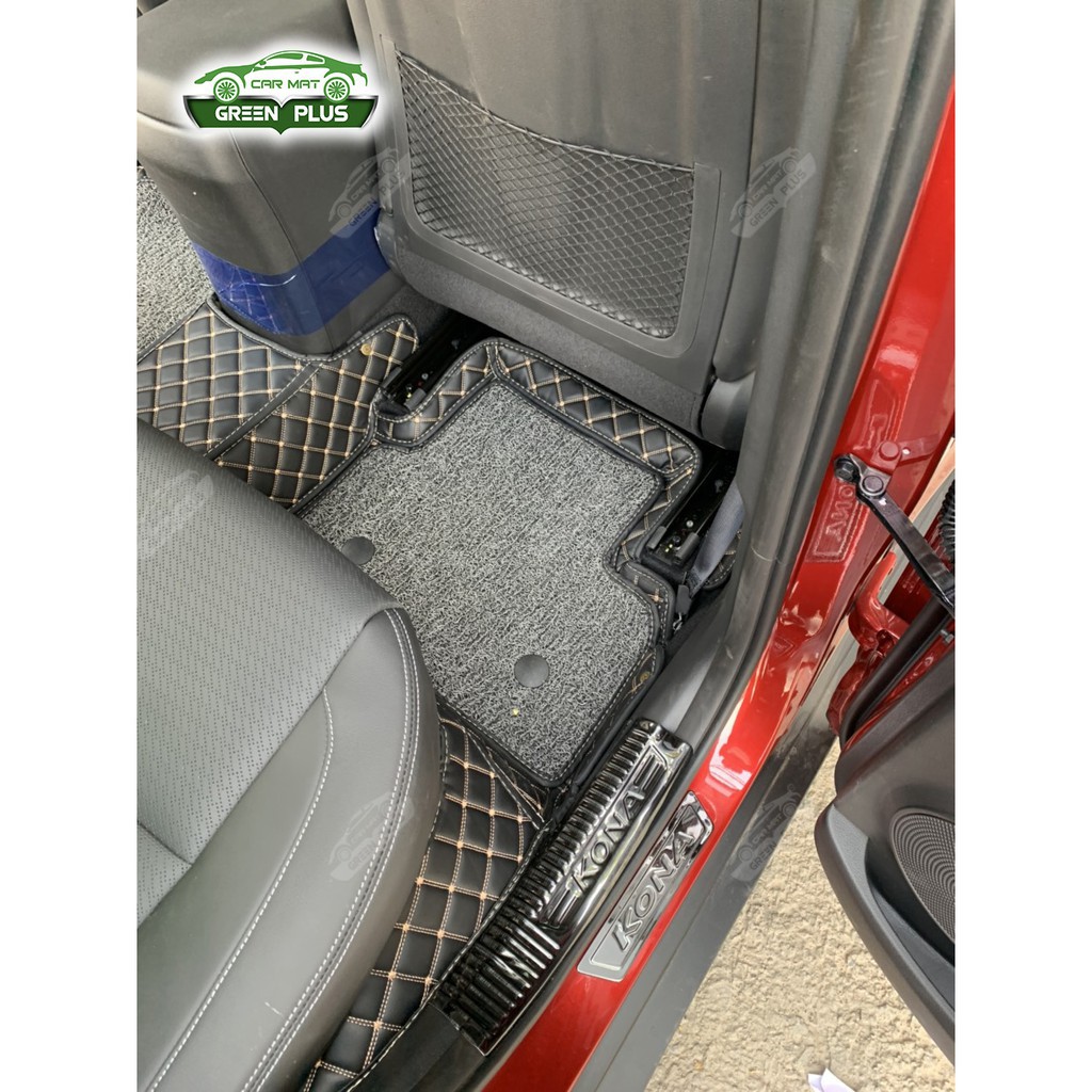 Thảm lót sàn ô tô 6D Hyundai Kona 2018-2020 chống nước, không mùi, phủ kín 90% sàn xe