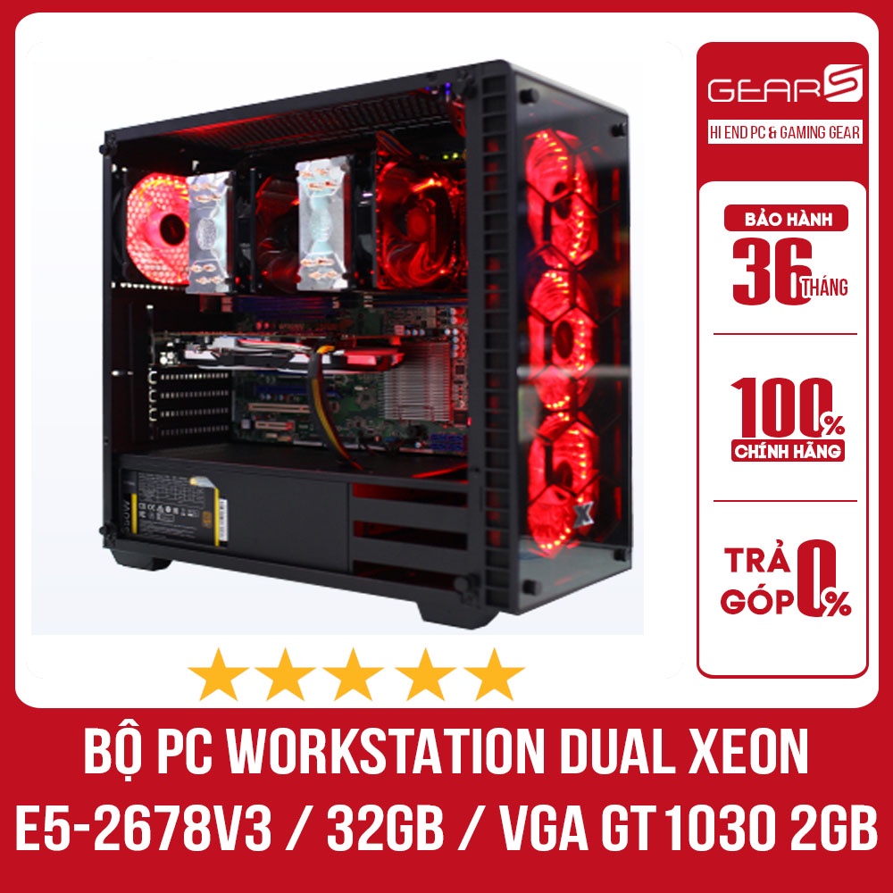 BỘ PC WORKSTATION DUAL XEON E5 2678v3 / 32GB / VGA GT1030 2GB