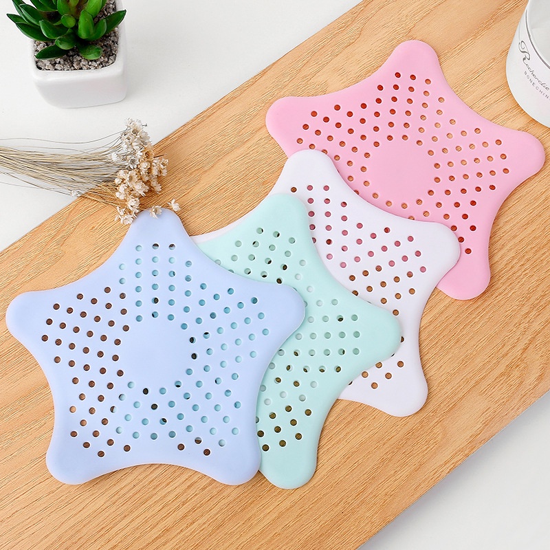 Nắp Đậy Cống Thoát Nước Bồn Rửa Chén / Nhà Tắm Bằng Silicone Hình Ngôi Sao