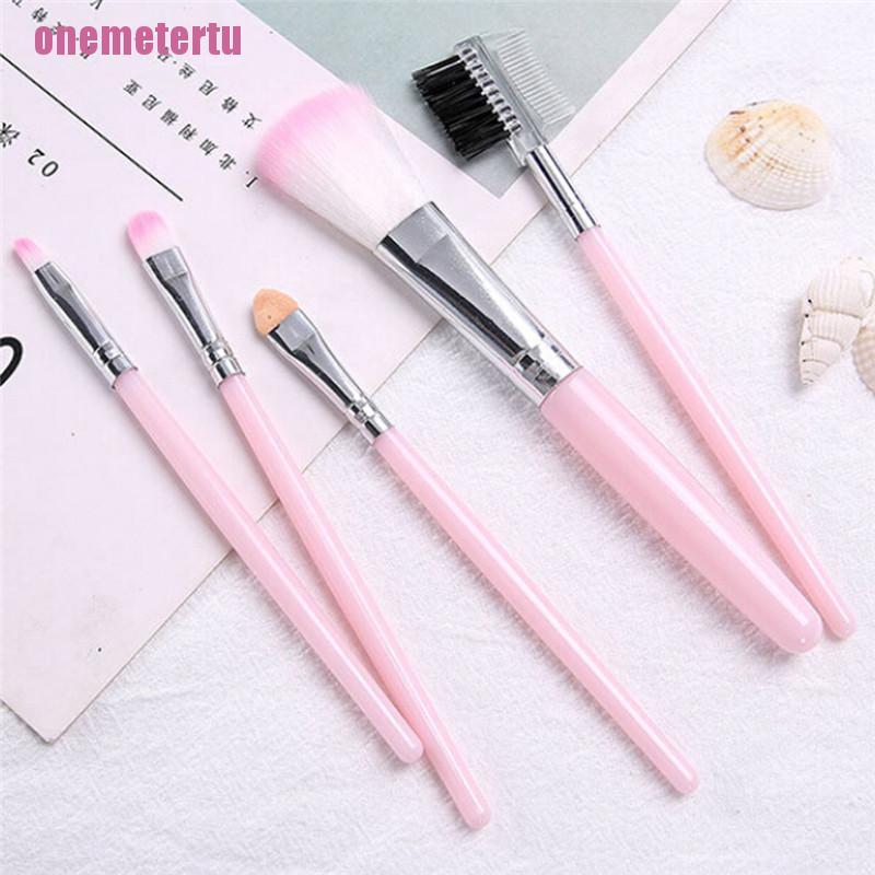 5 Cọ Trang Điểm Cán Gỗ Chuyên Dụng Cho Nữ
