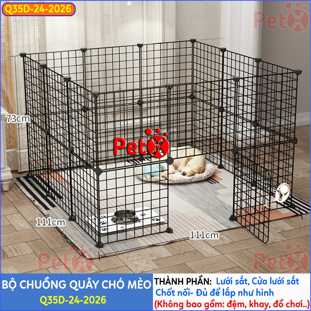 Quây chuồng chó mèo lắp ghép nuôi thú cưng sơn tĩnh điện giá rẻ-10