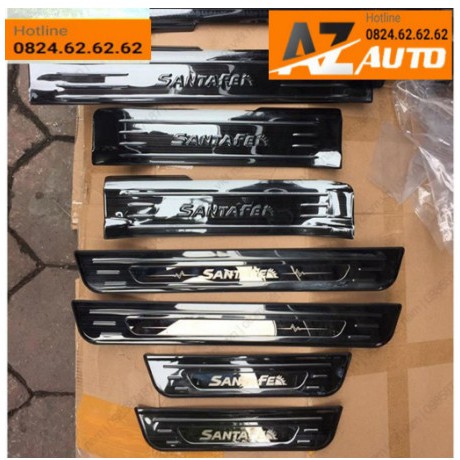 Combo bộ ốp bậc 8 chi tiết, trầy cốp trong ngoài, ốp tapli santafe 2021 -2022