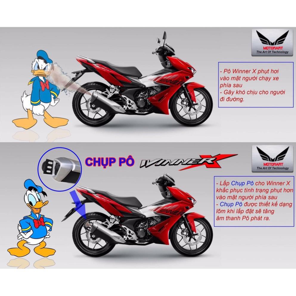 [HÀNG ĐẸP] -  LẮP CHỤP PÔ WINNER X CHÍNH HÃNG MOTOR ART ( BẰNG THÉP)