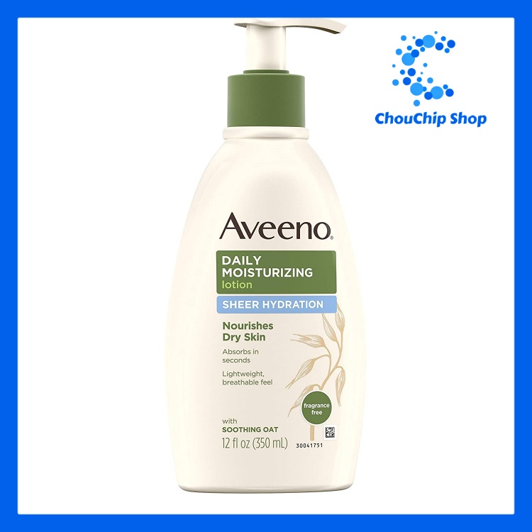 Sữa dưỡng thể dưỡng ẩm tuyệt đối Aveeno Sheer Hydration Daily Moisturizing Lotion với bột yến mạch 350ml