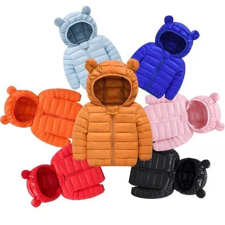Áo Khoác Phao Cotton Siêu Nhẹ Giữ Ấm Mùa Thu Đông 2021 Cho Bé