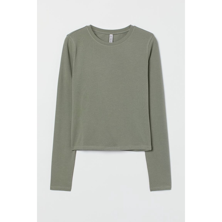 Áo cotton nữ dài tay H&M AUTH