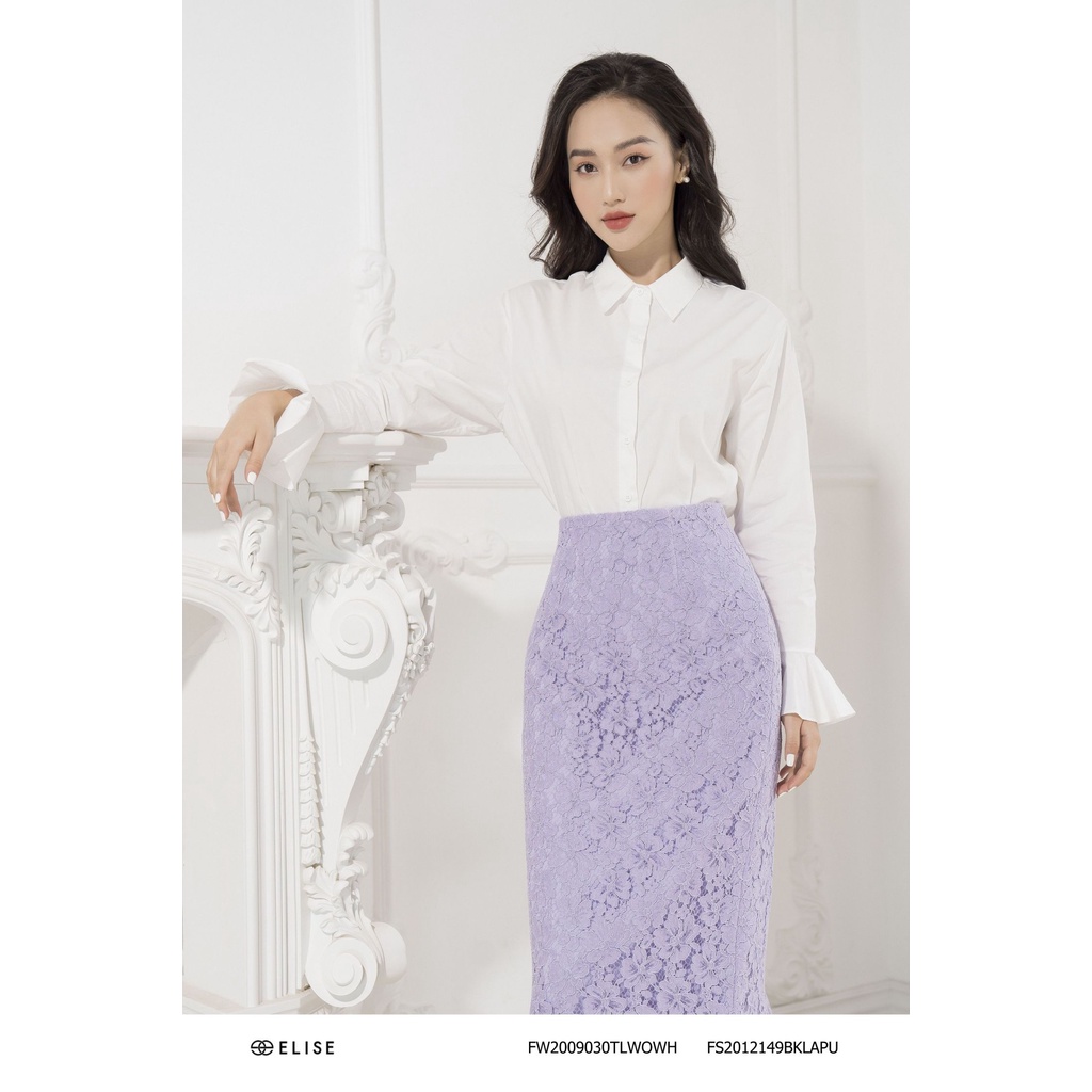 Áo sơ mi trắng bèo tay thiết kế Elise FW2009030TLWOWH