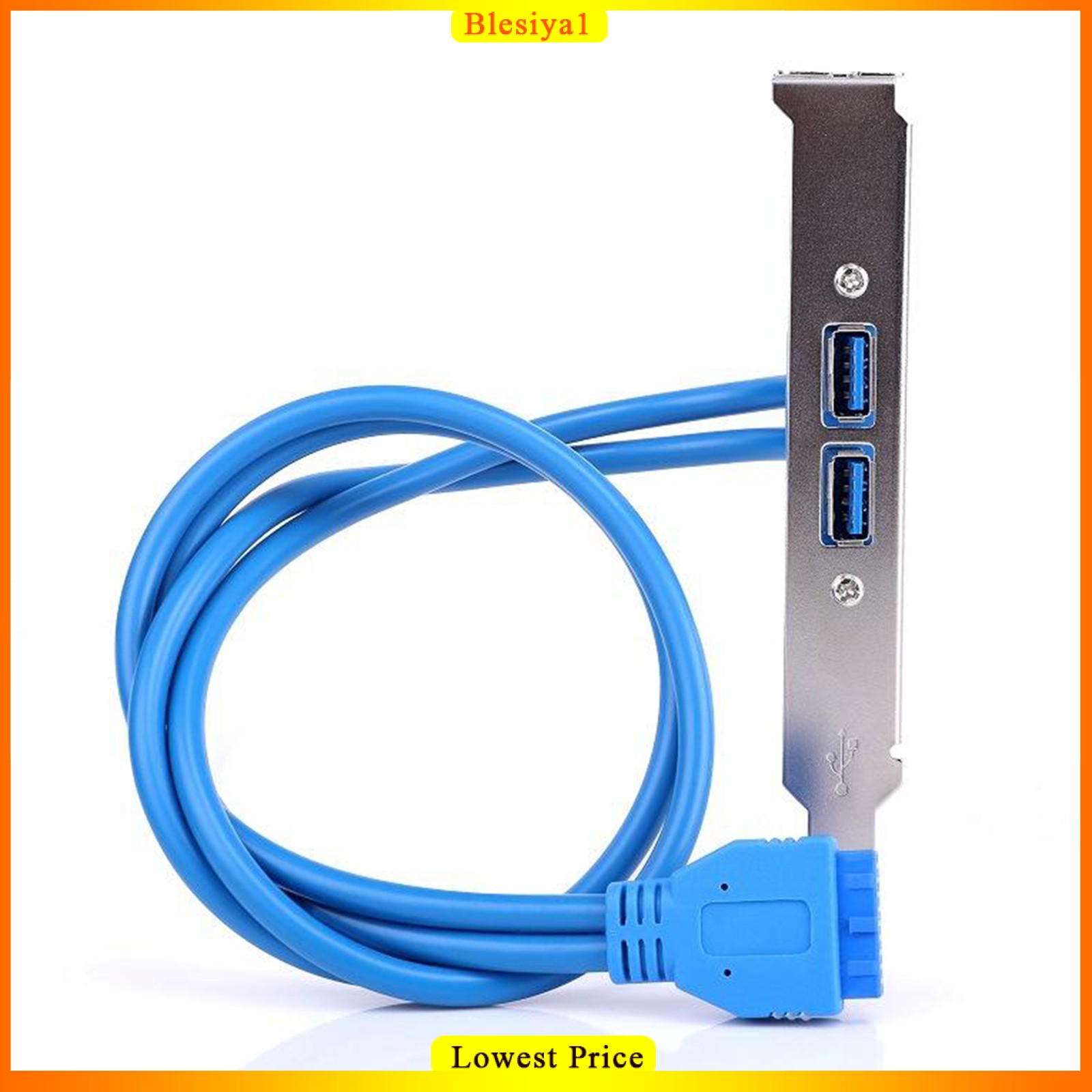 Cáp nối dài 2 cổng USB 3.0 thành đầu cắm 20 chấu với giá đỡ PCI 50CM