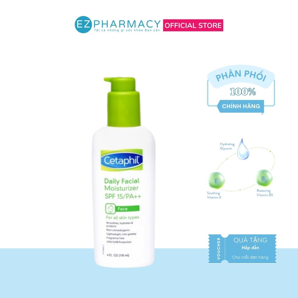 Kem Chống Nắng & Dưỡng da ban ngày Cetaphil Daily Facial Moisturizer SPF15 118ml
