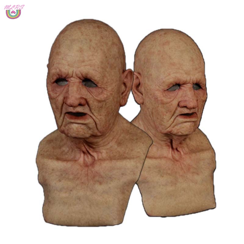 Mặt nạ hóa trang Halloween bằng silicon vui nhộn cho người lớn tuổi
