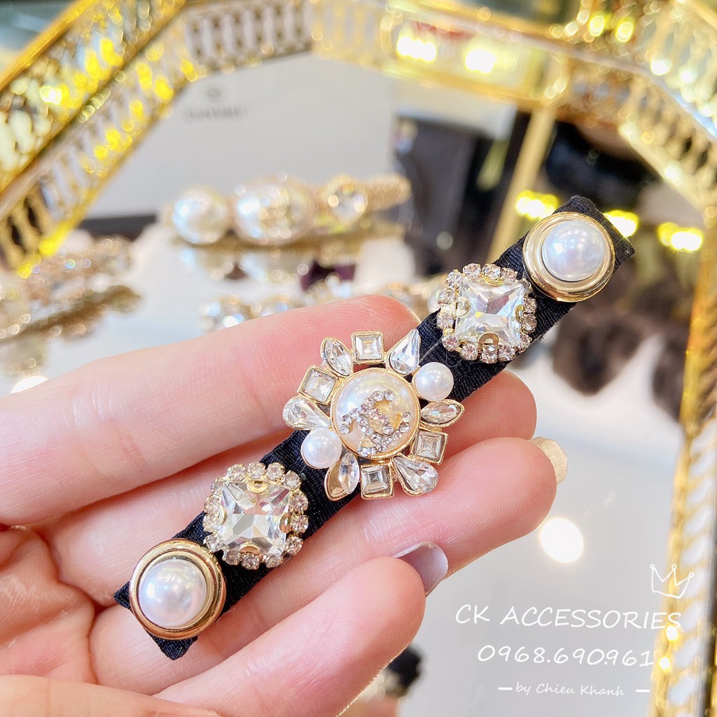 [Rẻ vô địch Kẹp tóc Thương Hiệu Cao cấp Ｃｈａｎｅｌ Ｄｉｏ Hàng loại 1 C K Accessories Sỉ  Ảnh Thật