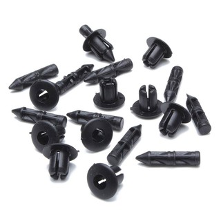 50x Plastic Rivet Bike Fairing Trim Panel Fastener Clips 6mm for Honda Yamaha Black