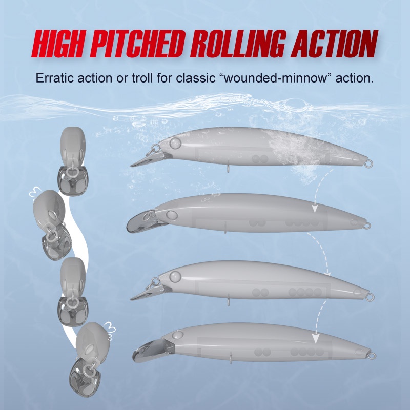 Mồi câu giả hình con cá NBL9006 10cm/13.6g 12cm/22g chuyên dụng