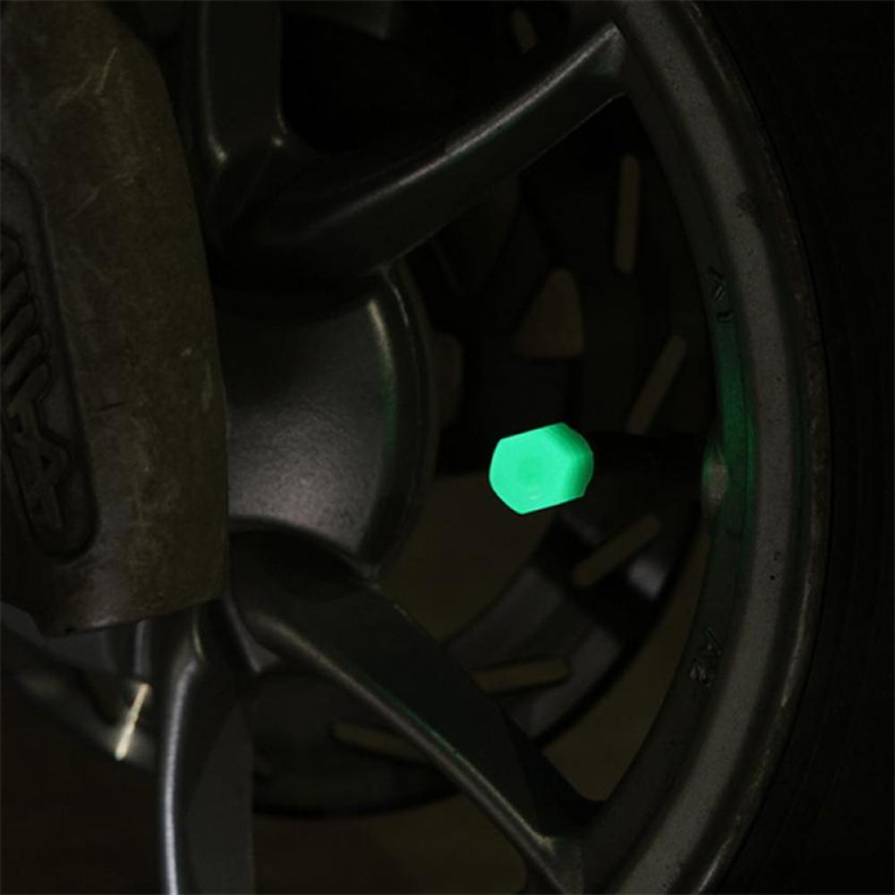 Bộ 4 Nắp Van Bánh Xe Phát Sáng Chống Bụi Thông Dụng Dành Cho Xe Hơi / Xe Máy T1W6