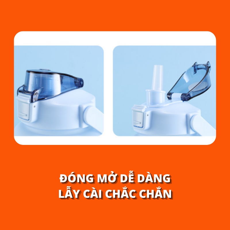 Bình nước cho vdv bóng bàn 2 lít có chia vạch và giờ nhắc nhở uống nước đúng thời gian