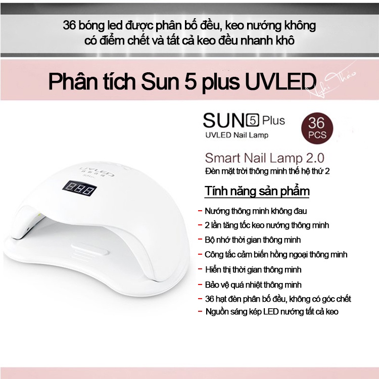 Máy hơ sơn gel Sun5 Plus UV JELIVA chính hãng