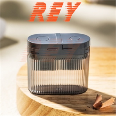 Chuốt gọt chì 2 lỗ chuốt có ngăn chứa rác nhựa trong Deli H553