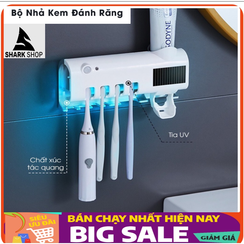 💯 Máy Tiệt Trùng Bàn Chải Bộ Nhả Kem Tự Động Giá để Bàn Chải loại bỏ tất cả vi khuẩn Kệ Để Cốc Kệ bàn chải khử khuẩn