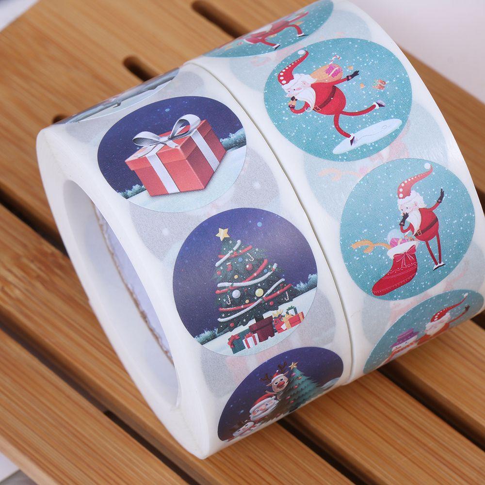 Set 500 Miếng Dán 2.5cm Trang Trí Quà Tặng Giáng Sinh / Đám Cưới DIY