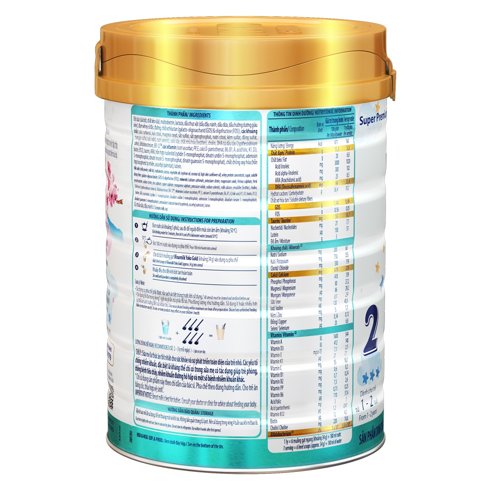 Sữa bột vinamilk gold yoko 2 850g