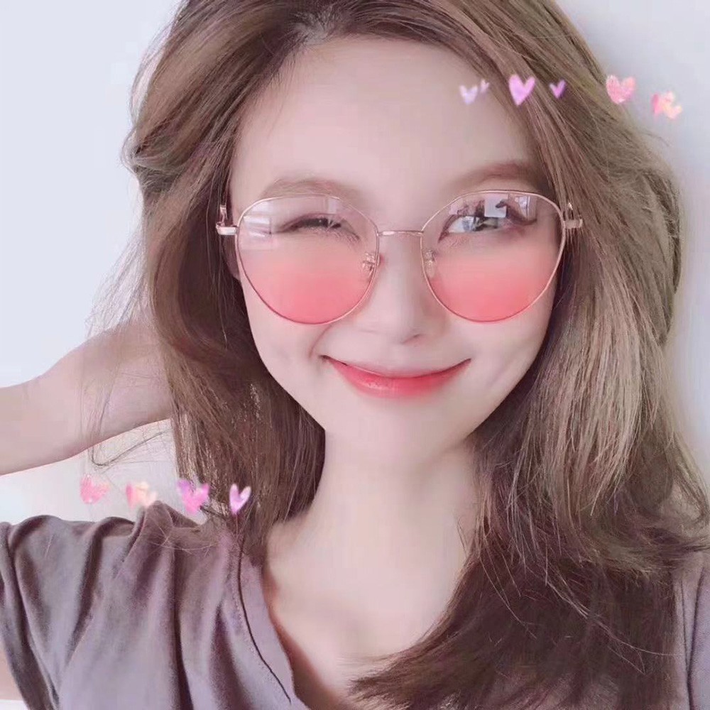 Kính Mát Gọng Trái Tim Chống Ánh Sáng Xanh Phong Cách Hàn Quốc