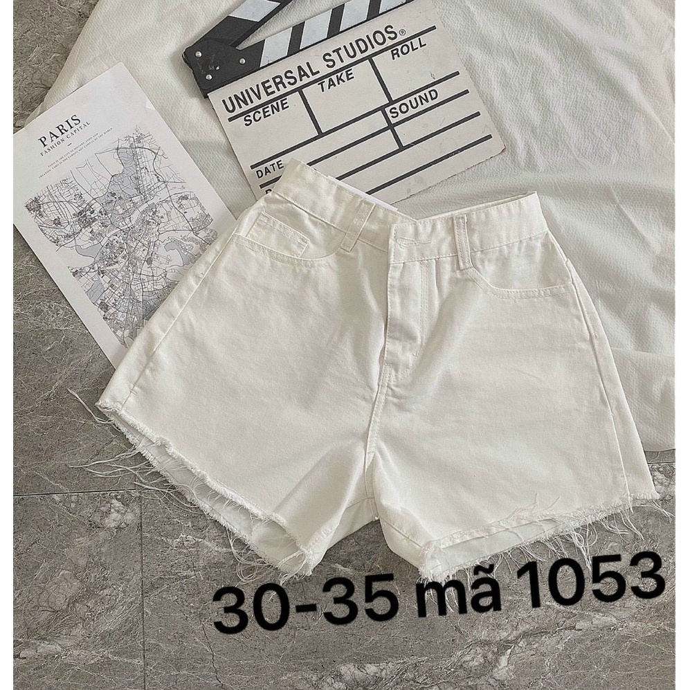 Quần đùi jeans trắng Big size vải VNXK QJ1053