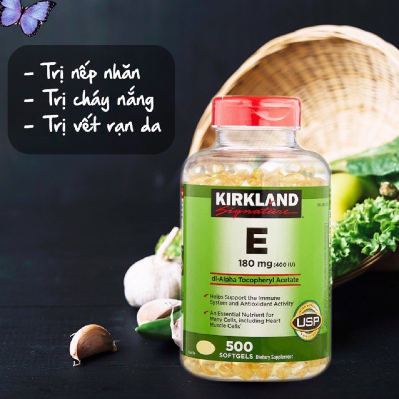 Viên uống Vitamin E Kirkland 500 viên của MỸ