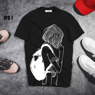 [SIÊU HOT] ÁO THUN UNISEX NỮ IN HÌNH CÔ GÁI BUỒN CỰC ĐẸP