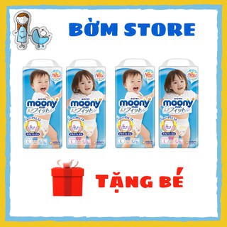 [CHÍNH HÃNG] Bỉm Dán Moony Xanh Cộng Miếng Nội Địa Nhật Đủ Size Nb96/S88/M68/M64/L58/L50/XL44