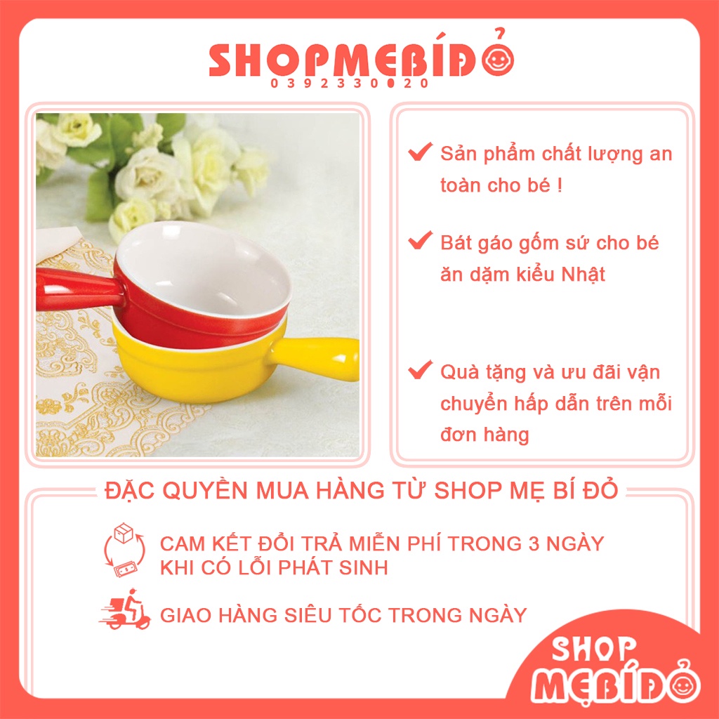 Bát Gáo Gốm Sứ Cho Bé Ăn Dặm Kiểu Nhật 80ml