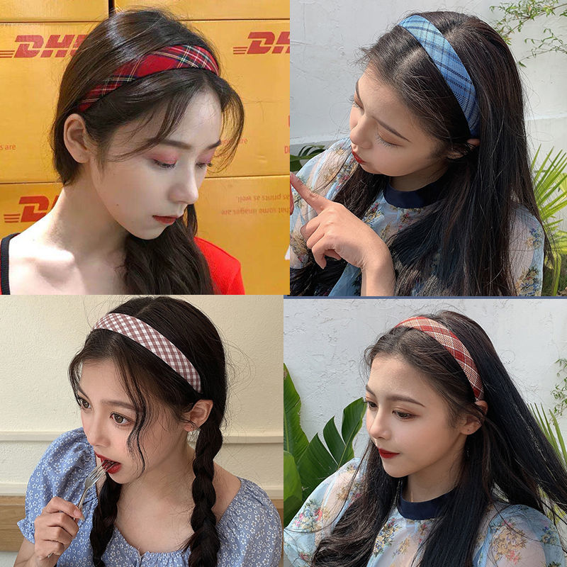 Hàn QuốcinsMới Headband Không Trượt Đơn Giản Màu Đỏ Tươi Headband Rửa Mặt Kẹp Tóc Rộng Vành Nữ Hàn Quốc