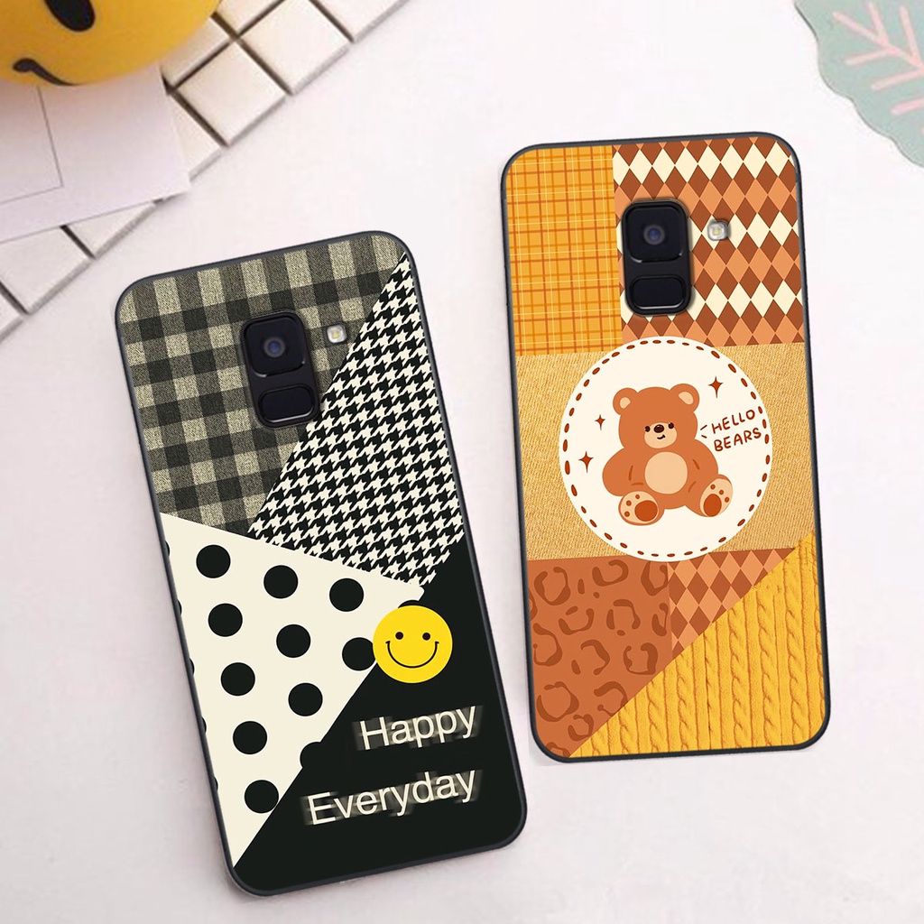 Ốp lưng Samsung A6 2018 happy day, gấu bear dễ thương - BỀN - ĐẸP -BAO GIÁ TOÀN THỊ TRƯỜNG