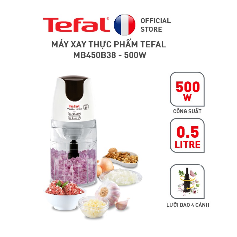 [Mã ELTEFALWL4 giảm 10% đơn 500K] Máy xay thực phẩm Tefal MB450B38 - 500W