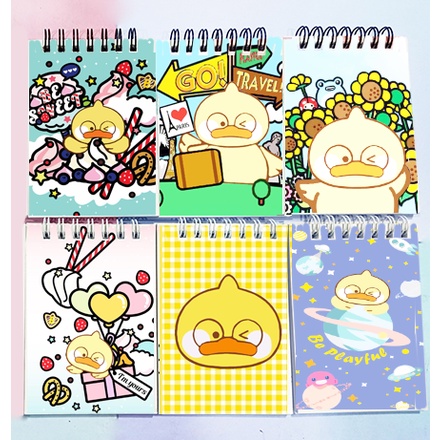Sổ lò xo mini gấu dâu tây lotso LXD53 A7 100 trang cáo lina thỏ stella vịt nomo duck sổ note dễ thương DF friends