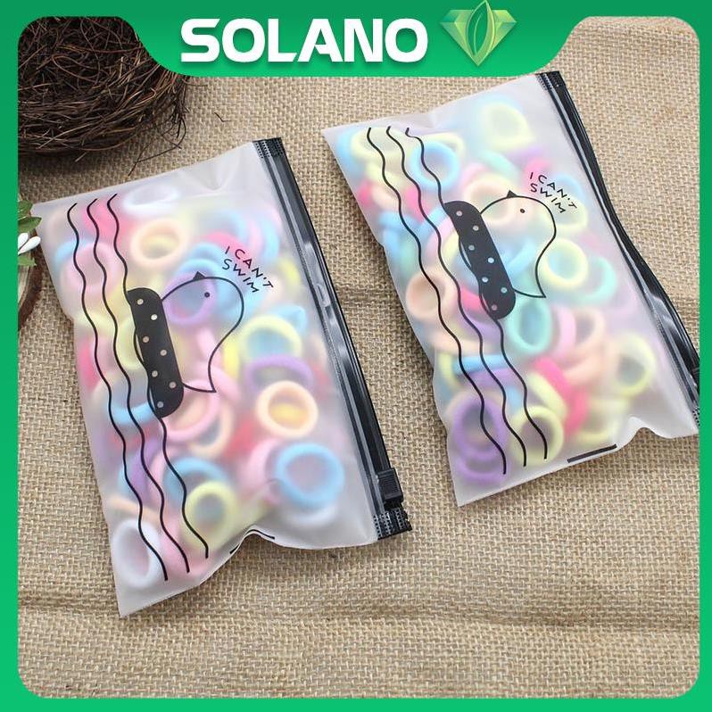 50 Dây buộc tóc SOLANO dây chun buộc tóc nỉ co giãn nhiều màu sắc thời trang phong cách Hàn Quốc cho nữ FAH-001309