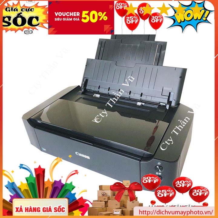 Máy in phun màu mới 100% khổ in A3 mã canon iP 8770 in đẹp máy 6 màu mực có in wifi hàng có bảo hành hỗ trợ tốt INECO