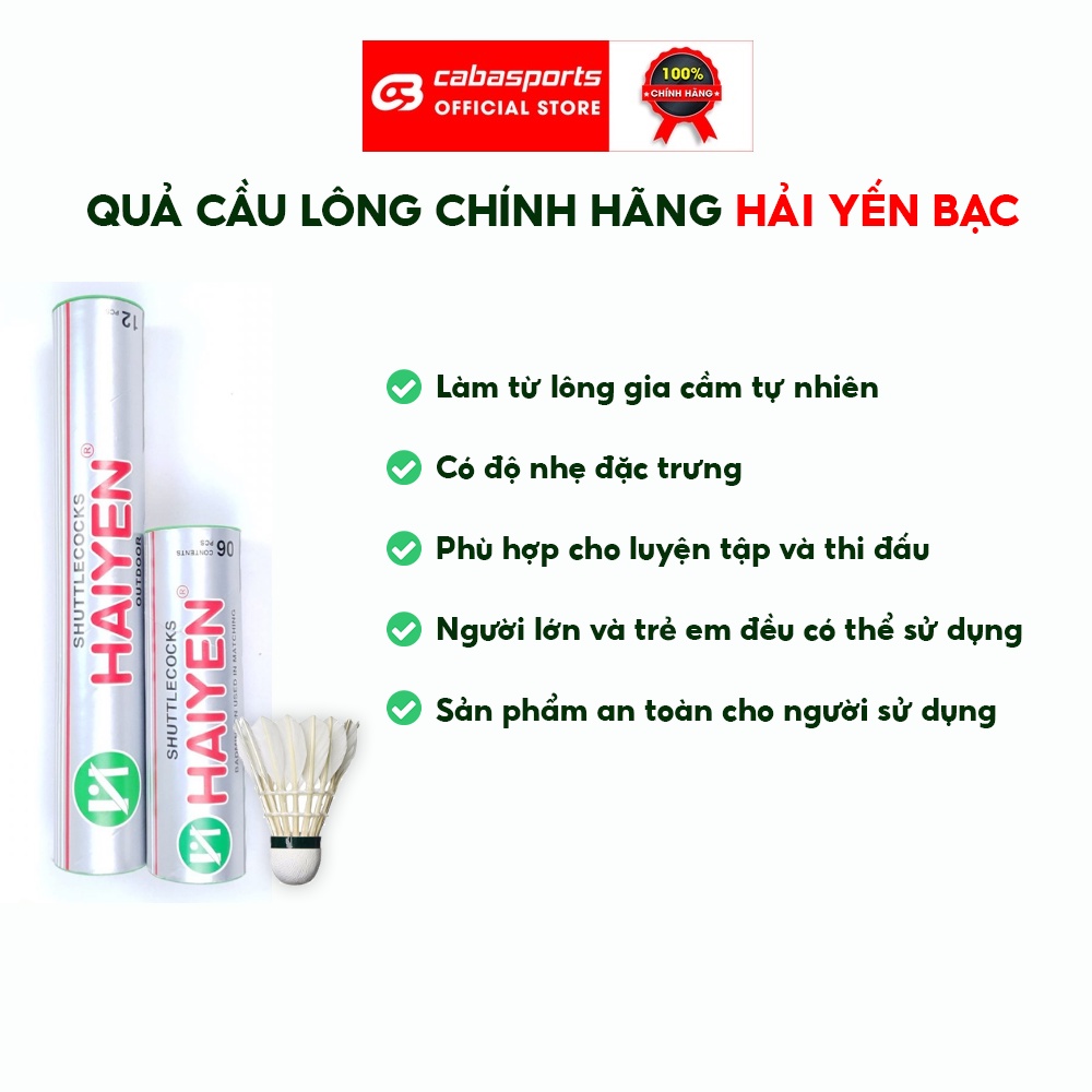 Quả cầu lông Hải Yến bạc, Hải Âu, quả cầu lông nhựa Fuwin giá rẻ trái cầu lông chính hãng