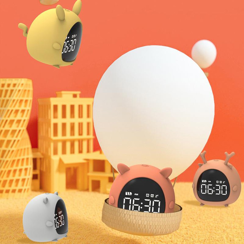 Đồng hồ báo thức yêu tinh cho trẻ em Đồng hồ báo thức ký túc xá sinh viên Sạc USB Đồng hồ điện tử kỹ thuật số LED Đồng hồ báo thức lười biếng Phòng ngủ sáng tạo đồng hồ báo thức kỹ thuật số lớn nhỏ