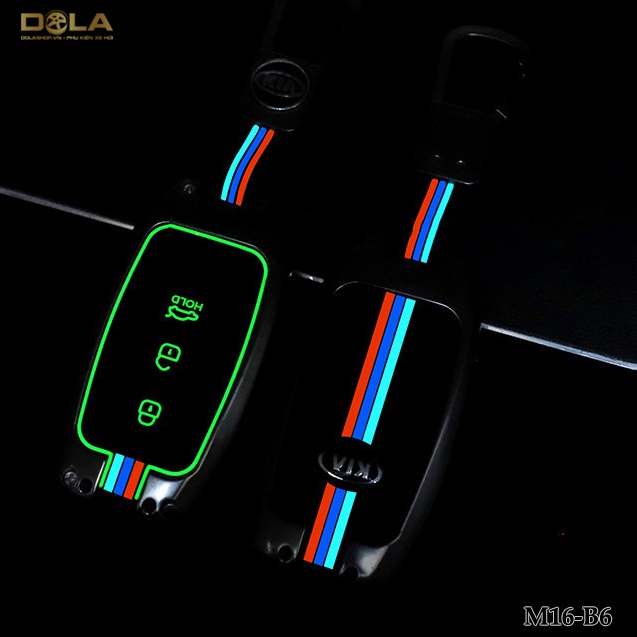 Vỏ ốp khoá xe hơi - Bọc chìa smartkey ô tô Kia Morning 2013~2015, Soluto, Rondo khoá gập - M16-B6